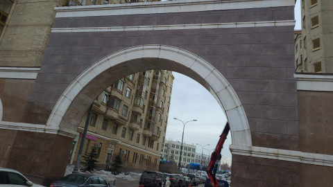 Ремонт въездной арки, г.Москва
